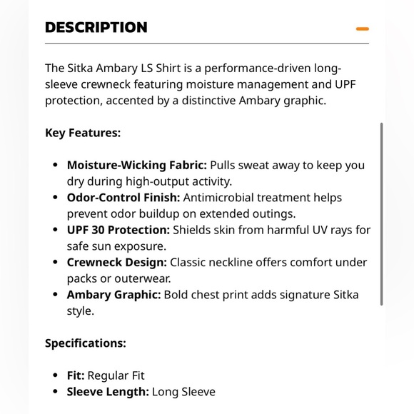 Sitka men’s ambary long sleeve - Picture 5 of 5